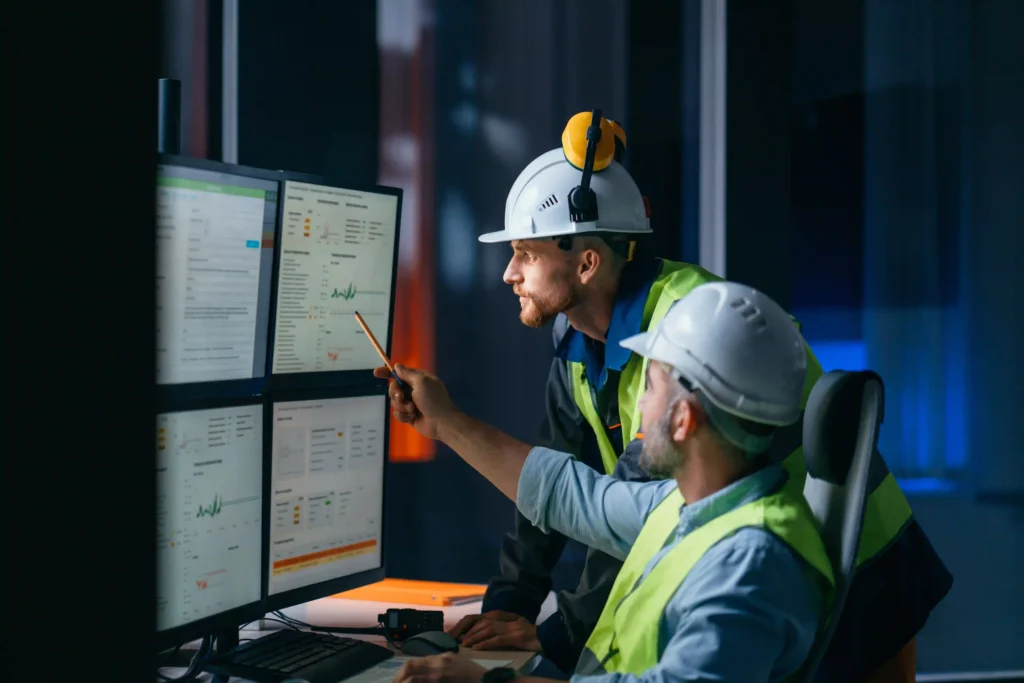 workers using computer software